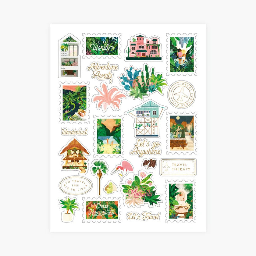 SET DI STICKER WANDERLUST