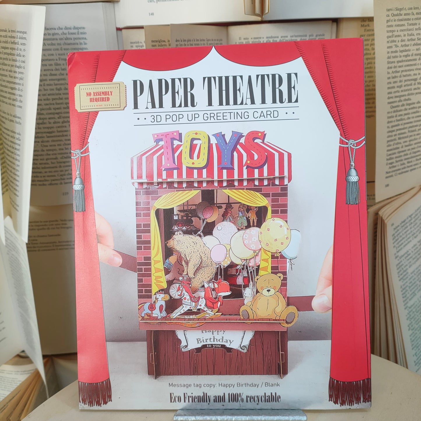 Biglietto auguri Teatro di carta • Negozio di giocattoli